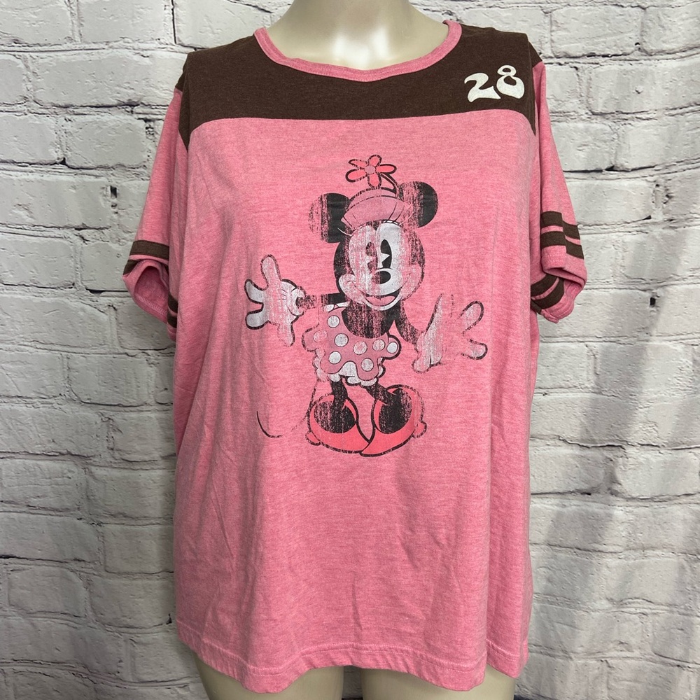 Disney parks Minnie Mouse varsity t shirt 3XL